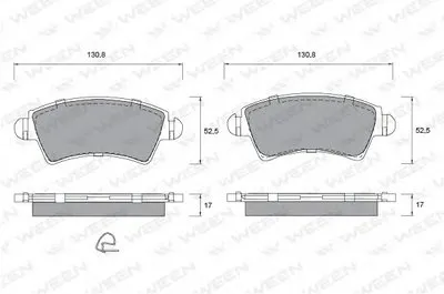 Комплект тормозных колодок, дисковый тормоз WEEN купить