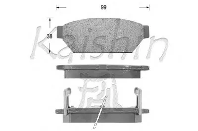 Комплект тормозных колодок, дисковый тормоз KAISHIN купить