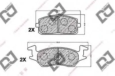 Комплект тормозных колодок, дисковый тормоз DJ PARTS купить