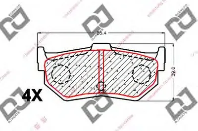 Комплект тормозных колодок, дисковый тормоз DJ PARTS купить