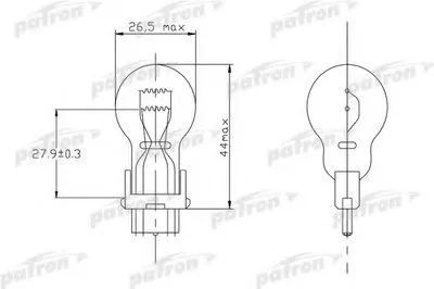 Лампа накаливания, фонарь указателя поворота; Лампа накаливания, фонарь сигнала тормож./ задний габ. огонь; Лампа накаливания, фонарь сигнала торможения; Лампа накаливания, задняя противотуманная фара; Лампа накаливания, фара заднего хода; Лампа накаливания, задний гарабитный огонь; Лампа накаливания, стояночные огни / габаритные фонари; Лампа нака PATRON купить