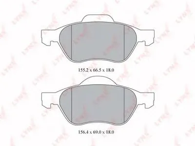Комплект тормозных колодок, дисковый тормоз LYNXauto купить