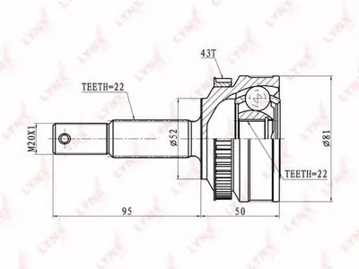 Шарнирный комплект, приводной вал LYNXauto купить