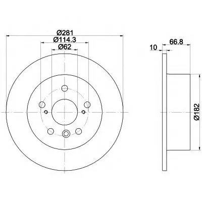 Тормозной диск PRO HELLA купить