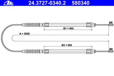 Трос, стояночная тормозная система ATE купить