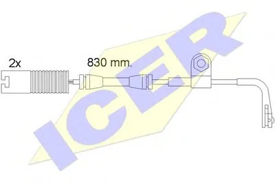 Сигнализатор, износ тормозных колодок ICER купить