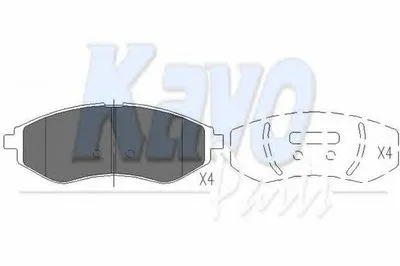 Комплект тормозных колодок, дисковый тормоз KAVO PARTS купить