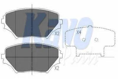 Комплект тормозных колодок, дисковый тормоз KAVO PARTS купить