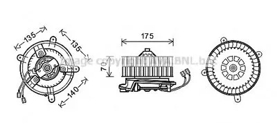 Электродвигатель, вентиляция салона AVA QUALITY COOLING купить
