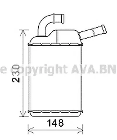 Теплообменник, отопление салона AVA QUALITY COOLING купить