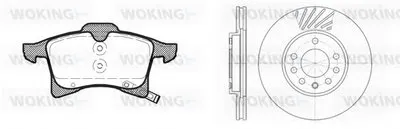 Комплект тормозов, дисковый тормозной механизм WOKING купить