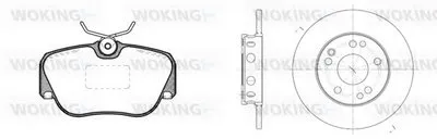 Комплект тормозов, дисковый тормозной механизм WOKING купить