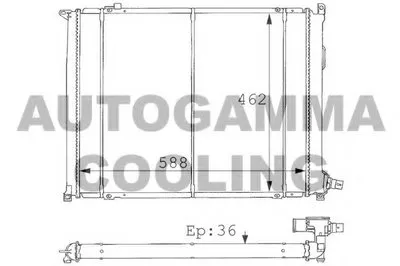 Радиатор, охлаждение двигателя AUTOGAMMA купить