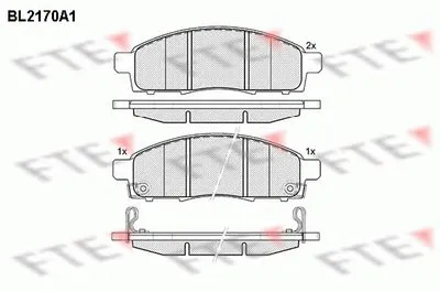 Комплект тормозных колодок, дисковый тормоз FTE купить