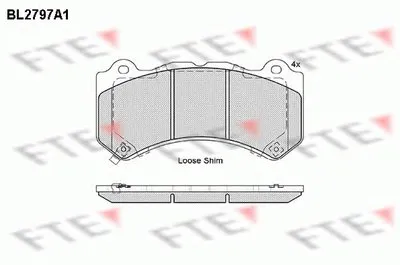 Комплект тормозных колодок, дисковый тормоз FTE купить