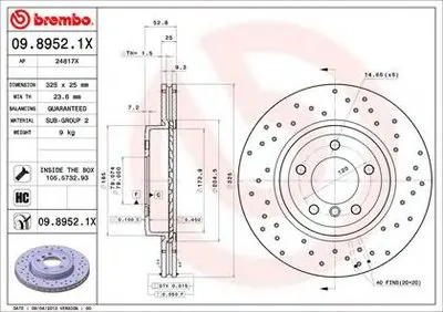 Тормозной диск BREMBO XTRA LINE BREMBO купить
