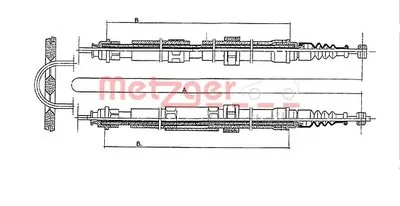 Трос, стояночная тормозная система COFLE METZGER купить