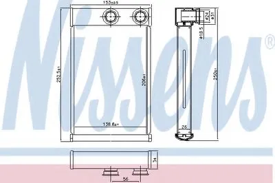 Теплообменник, отопление салона NISSENS купить