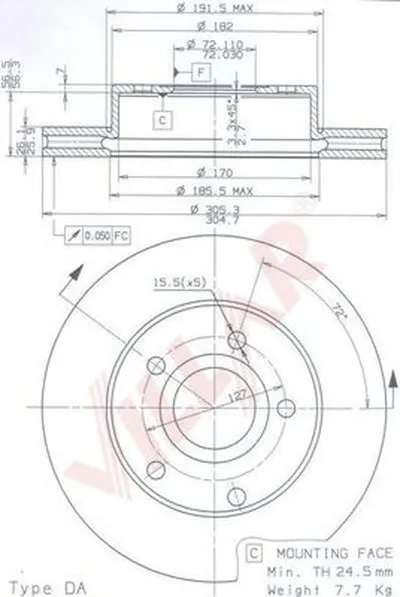 Тормозной диск VILLAR купить