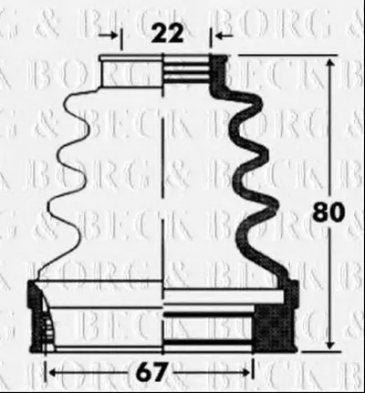 Пыльник, приводной вал BORG & BECK купить
