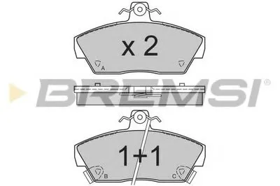 Комплект тормозных колодок, дисковый тормоз BREMSI купить