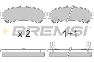 Комплект тормозных колодок, дисковый тормоз BREMSI купить