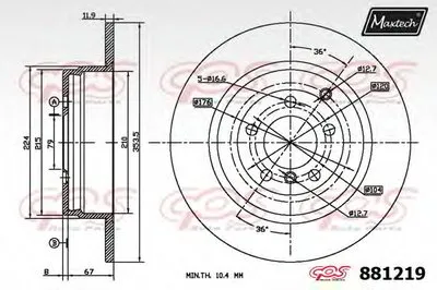 Тормозной диск R+ (Regular Plus) MAXTECH купить