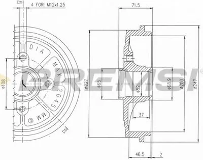 Тормозной барабан BREMSI купить