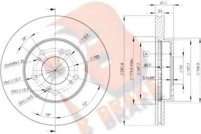 Тормозной диск R BRAKE купить