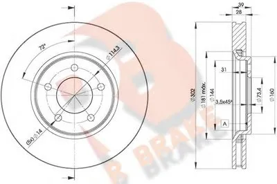Тормозной диск R BRAKE купить