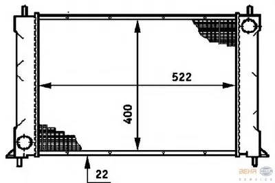 Радиатор, охлаждение двигателя BEHR HELLA SERVICE HELLA купить
