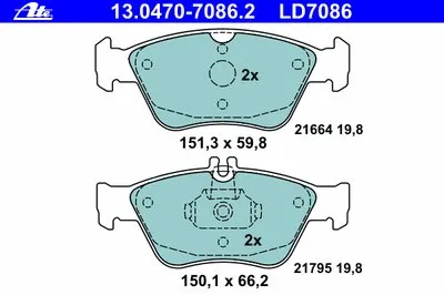 Комплект тормозных колодок, дисковый тормоз ATE Ceramic ATE купить