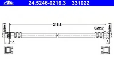 Тормозной шланг ATE купить