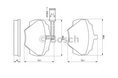 Комплект тормозных колодок, дисковый тормоз BOSCH купить