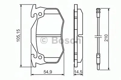 Комплект тормозных колодок, дисковый тормоз BOSCH купить