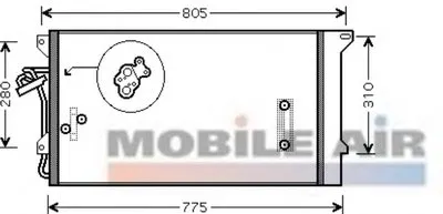Конденсатор, кондиционер VAN WEZEL купить