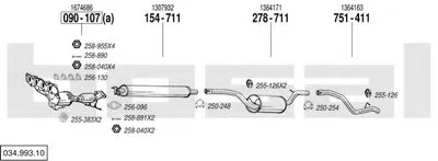 Система выпуска ОГ BOSAL купить