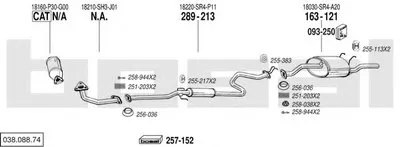 Система выпуска ОГ BOSAL купить