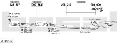 Система выпуска ОГ BOSAL купить