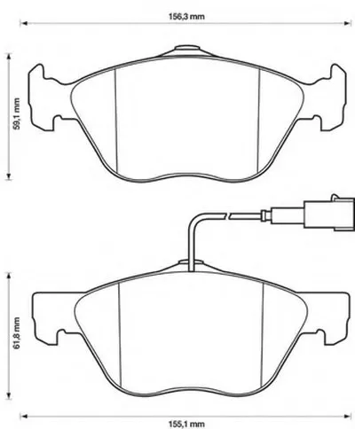 Комплект тормозных колодок, дисковый тормоз JURID купить