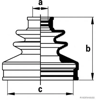 Комплект пылника, приводной вал HERTH+BUSS JAKOPARTS купить
