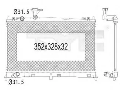 Радиатор, охлаждение двигателя TYC купить