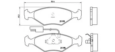 Комплект тормозных колодок, дисковый тормоз BREMBO купить