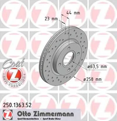 Тормозной диск SPORT BRAKE DISC COAT Z ZIMMERMANN купить