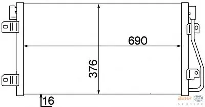 Конденсатор, кондиционер BEHR HELLA SERVICE купить