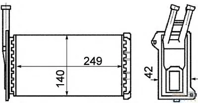 Теплообменник, отопление салона BEHR HELLA SERVICE купить