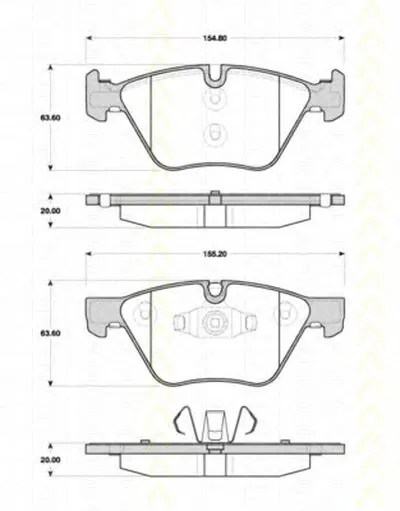 Комплект тормозных колодок, дисковый тормоз TRISCAN купить