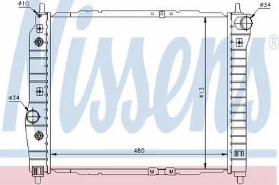 Радиатор, охлаждение двигателя NISSENS купить