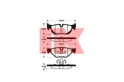 Комплект тормозных колодок, дисковый тормоз NK купить