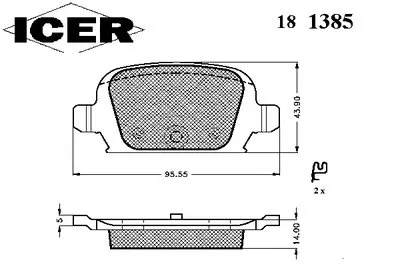 Комплект тормозных колодок, дисковый тормоз ICER купить